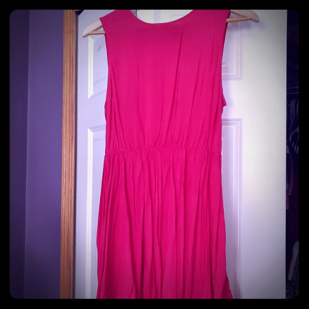 Pink sleeveless summer dress